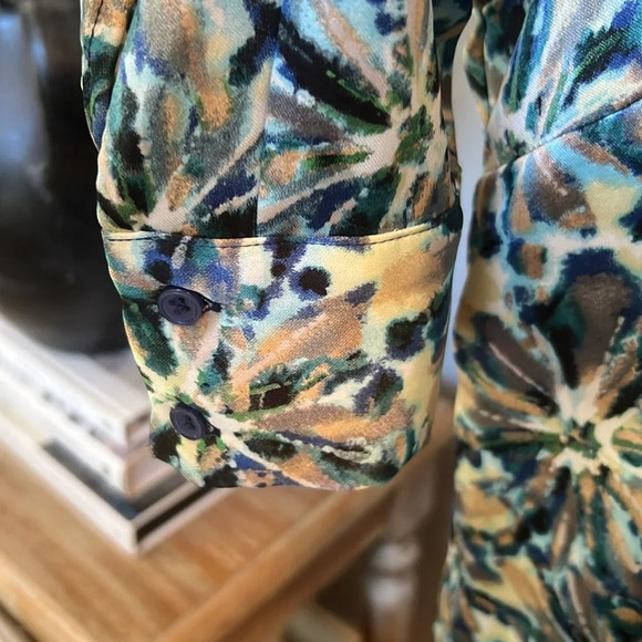 Bailey 44 Majestic Multicolored Long Sleeve Wrap Shirt Blouse size Small - Picture 4 of 8